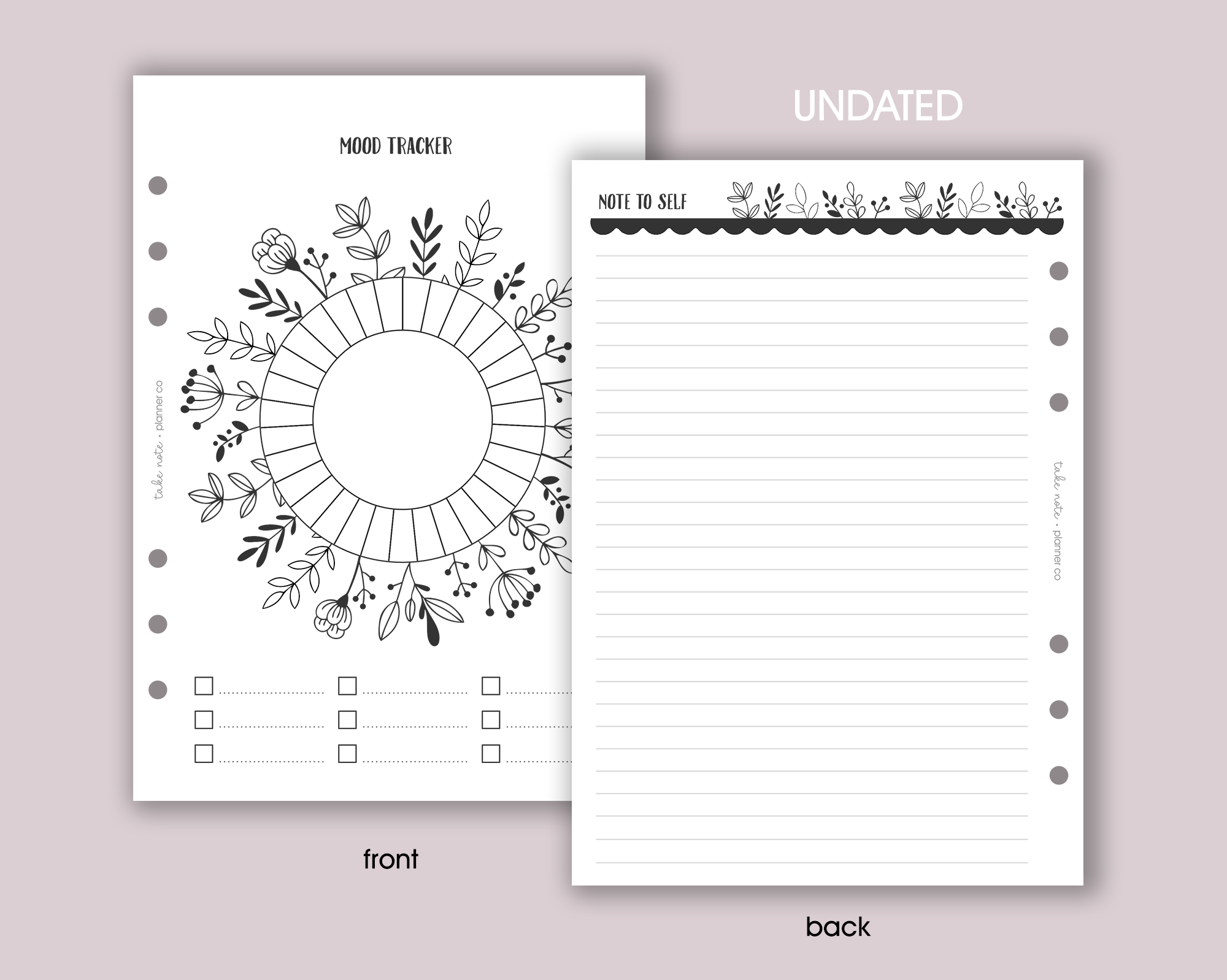 Mood Tracker Inserts <!---floral-->