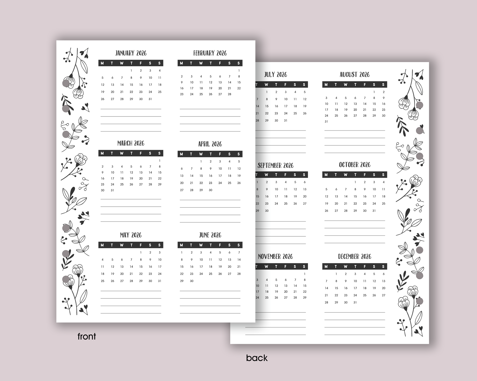 Yearly Overview Insert <!---floral:YEAR2-->