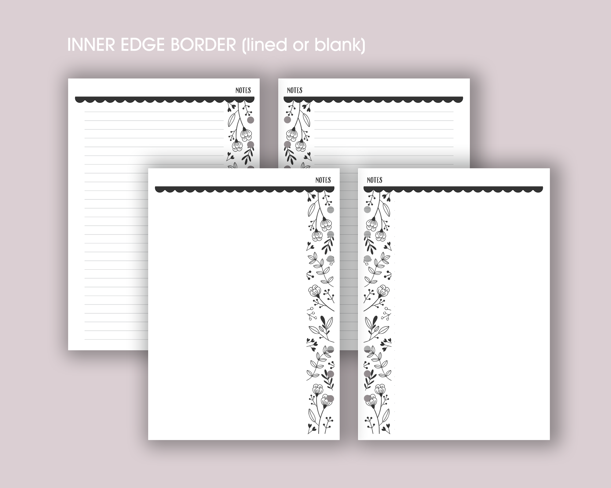 Note Page Inserts <!---floral:NOTES1-->