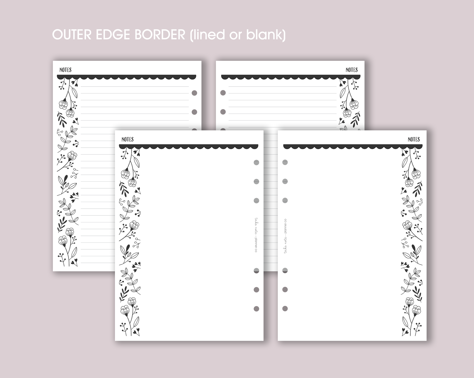 Note Page Inserts <!---floral:NOTES1-->