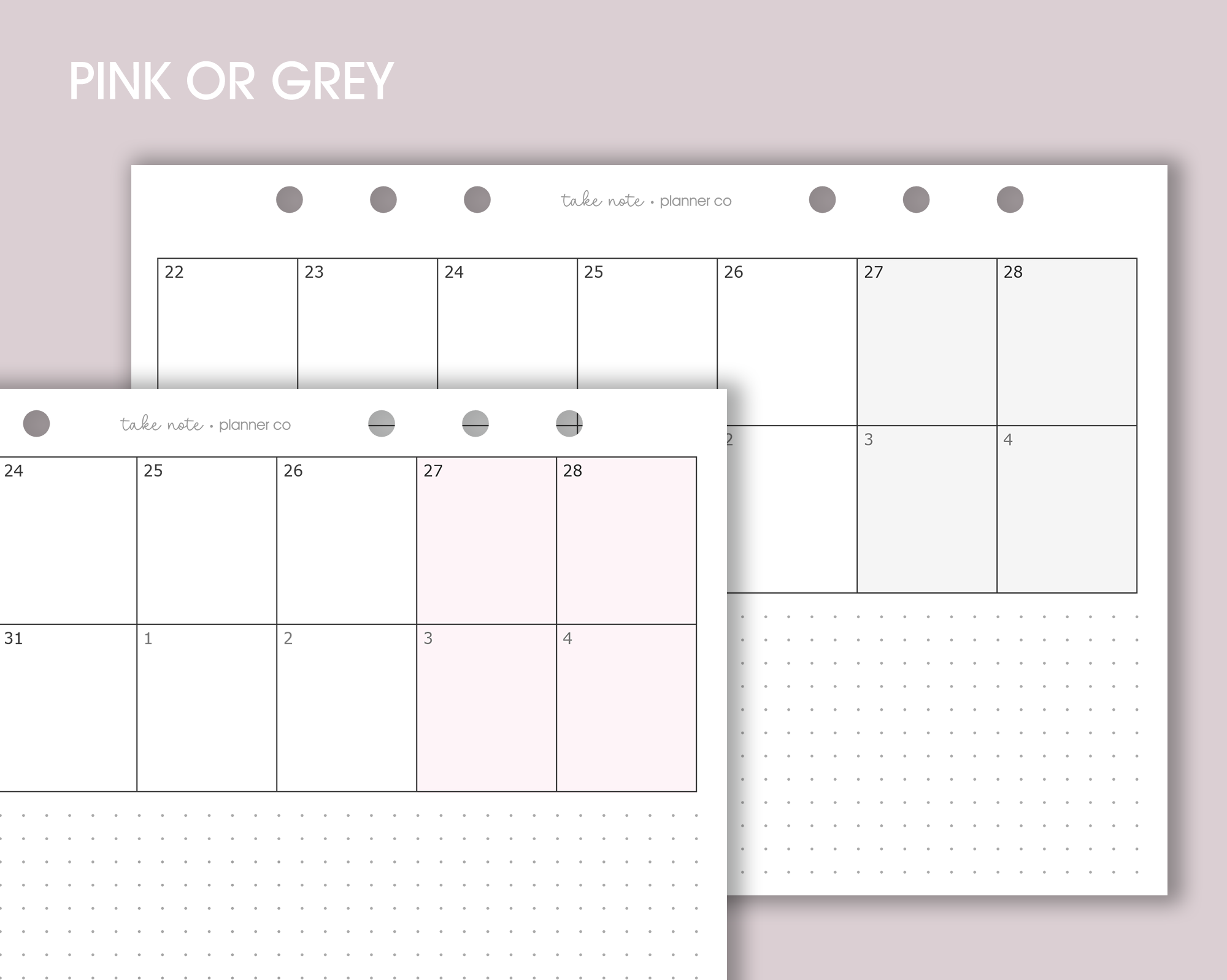 Dated Monthly Inserts <!---landscape:MONTH-->