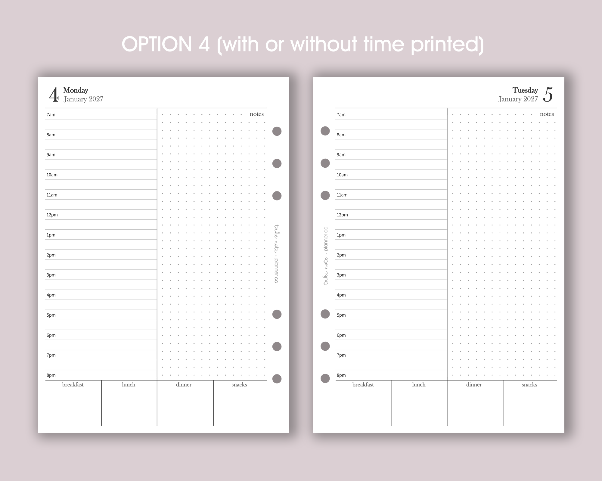 Dated Daily Inserts <!---minimal:DAY-->