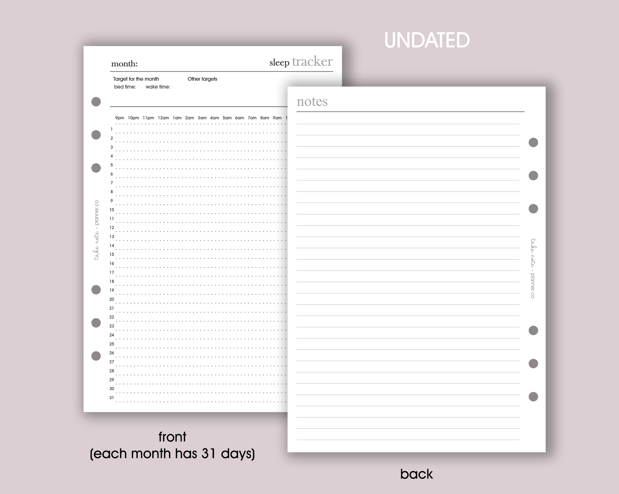 Sleep Tracker Inserts <!---minimal-->