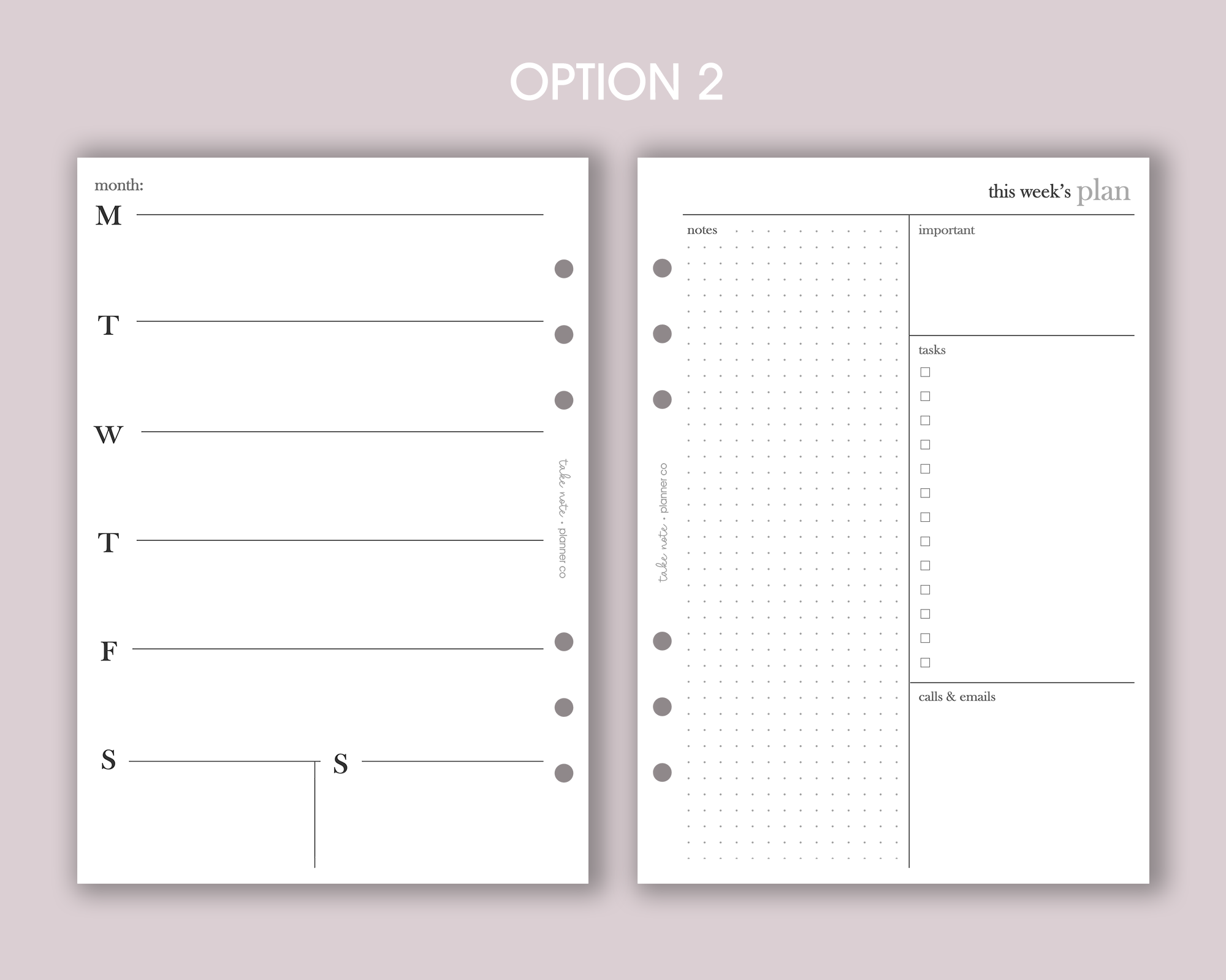 Undated Weekly Inserts <!---minimal:WEEK2-->