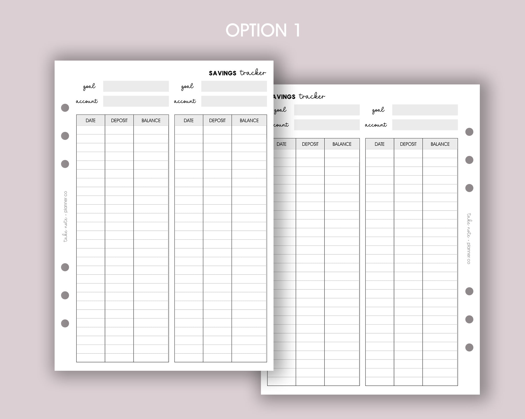 Savings Tracker Inserts <!---savings3-->