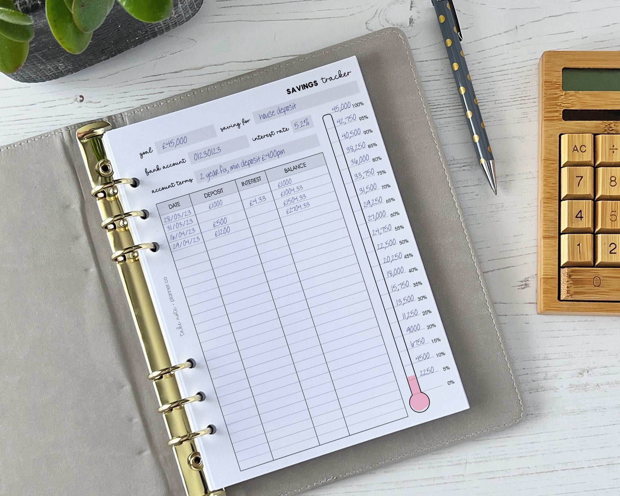 Savings Tracker Inserts <!---savings4-->