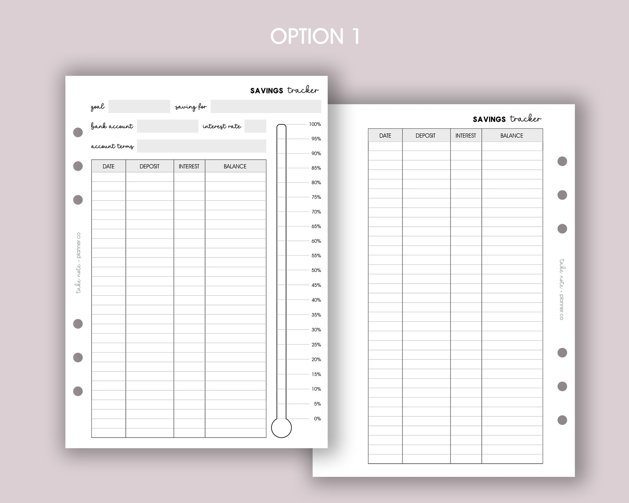 Savings Tracker Inserts <!---savings4-->