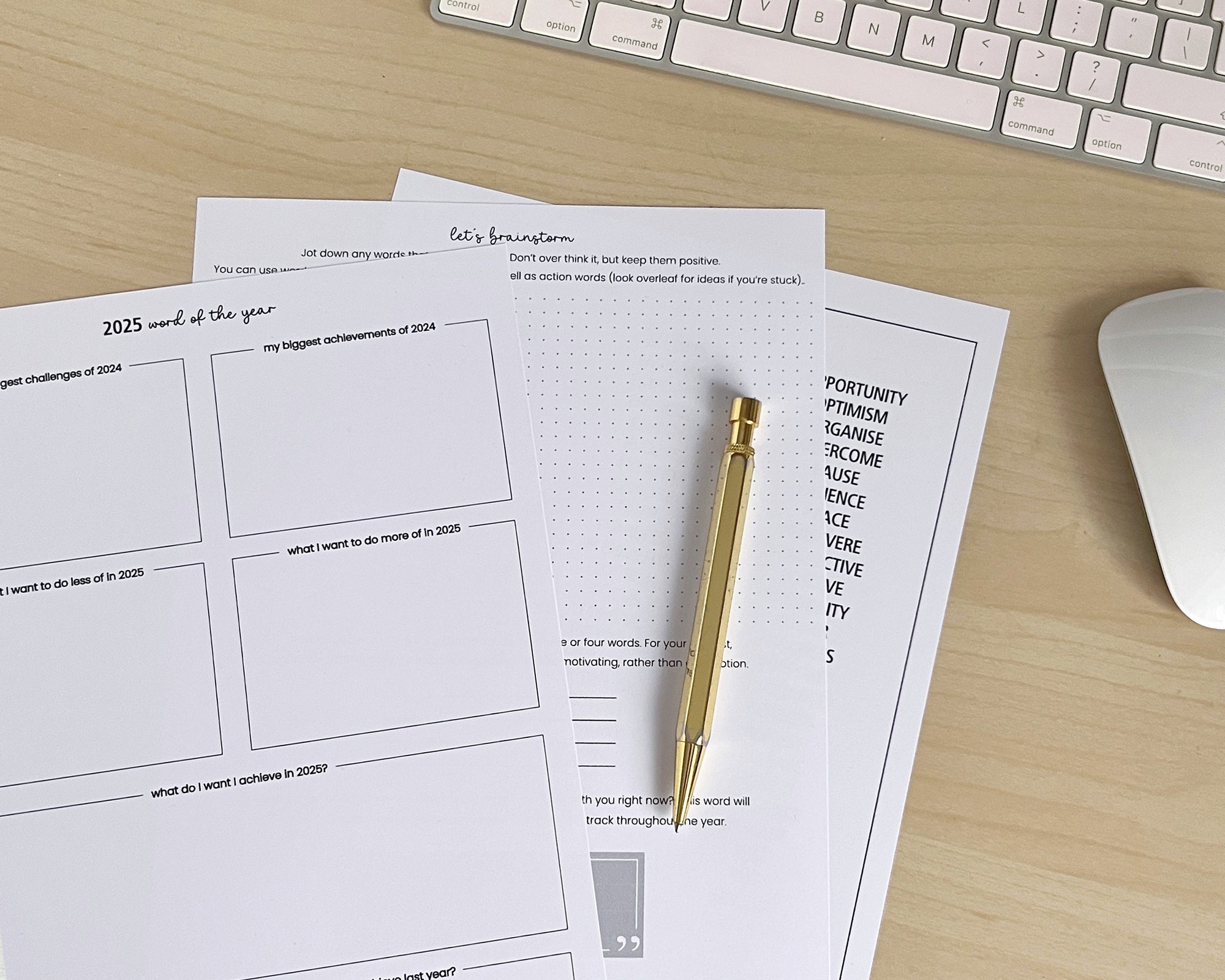 Word of the Year Worksheet